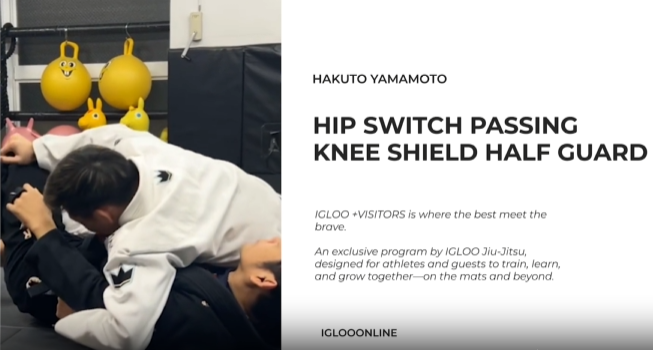 HIP SWITCH PASSING AGAINST KNEE SHIELD HALF GUARD/HAKUTO YAMAMOTO