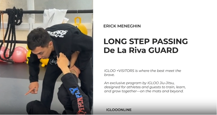 LONG STEP PASSING AGAINST De La Riva GUARD/ERICK MENEGHIN