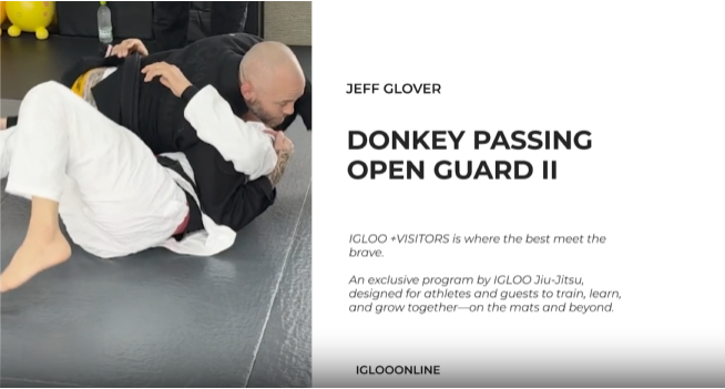 DONKEY PASSING AGAINST OPEN GUARD II/JEFF GLOVER