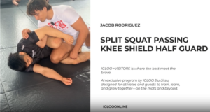 SPLIT SQUAT PASSING AGAINST KNEE SHIELD HALF GUARD/JAY ROD