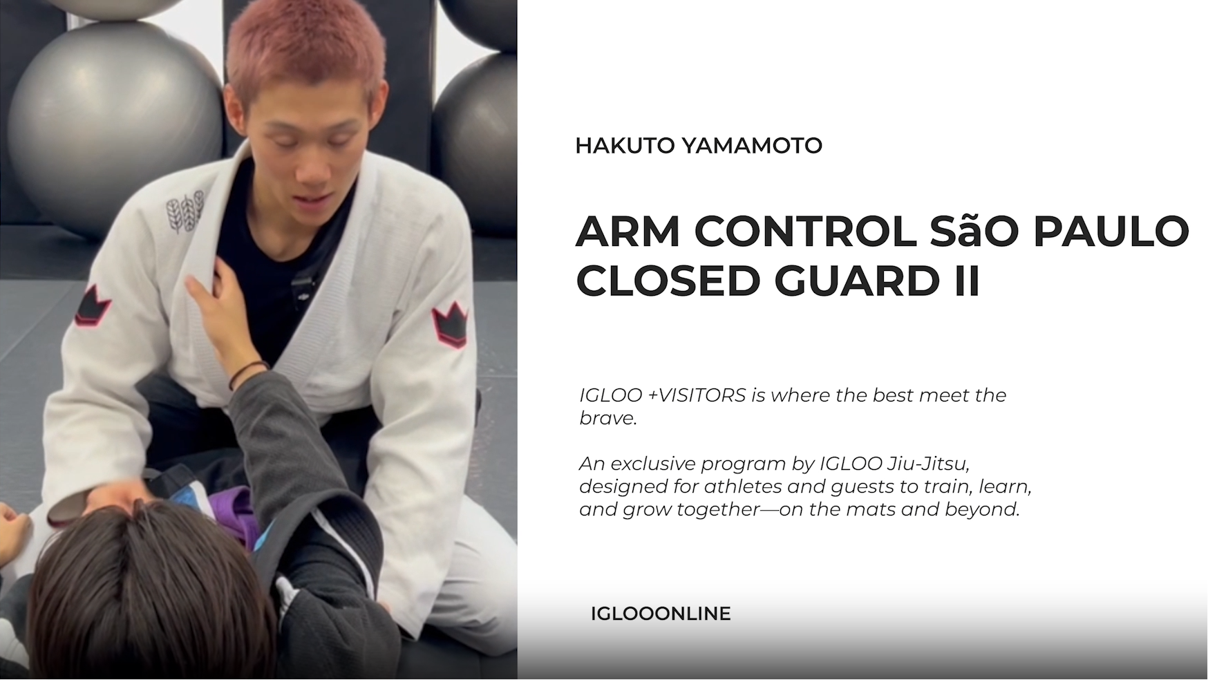 ARM CONTROL SaO PAULO PASSING AGAINST CLOSED GUARD II/HAKUTO YAMAMOTO