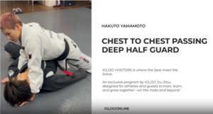 CHEST TO CHEST PASSING AGAINST DEEP HALF GUARD/HAKUTO YAMAMOTO
