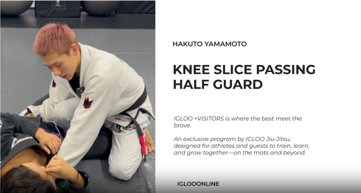 KNEE SLICE PASSING AGAINST HALF GUARD/HAKUTO YAMAMOTO