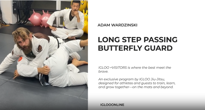 LONG STEP PASSING AGAINST BUTTERFLY GUARD/ADAM WARDZINSKI