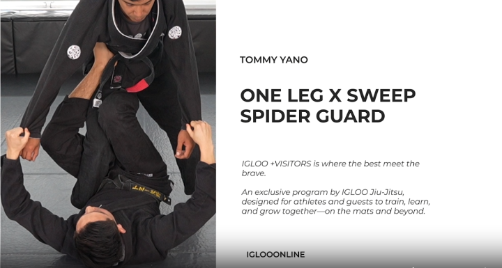 ONE LEG X SWEEP FROM SPIDER GUARD/TOMMY YANO