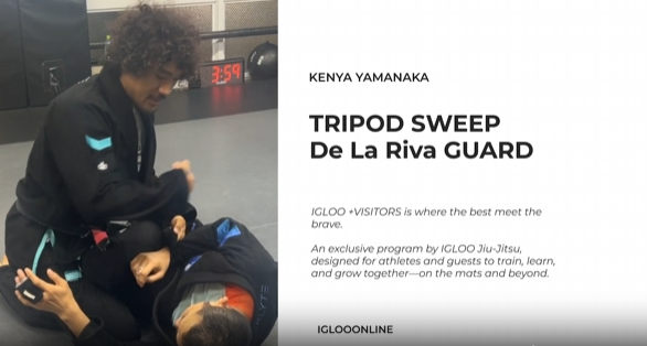 TRIPOD SWEEP FROM De La Riva GUARD/KENYA YAMANAKA